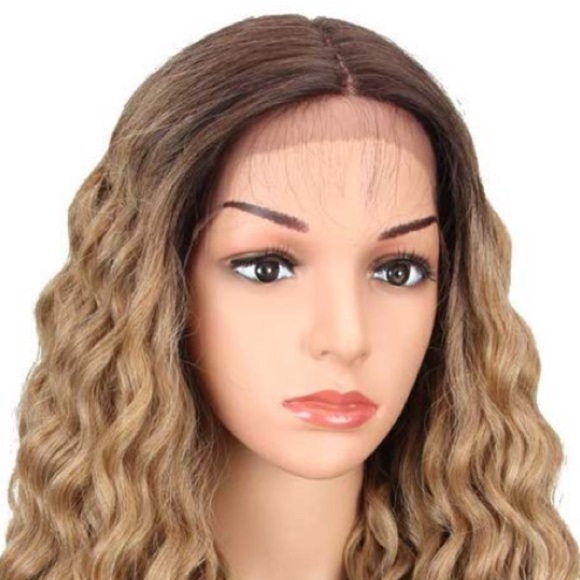 ?Synthia  BROWN OMBRÉ 26” LACEFRONT  WIG ? * NWT main image 6